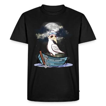 Halloween Seagull Seagulls Bateau Ferry Bateaux - T-shirt Premium bio Homme - noir - Devant - Nico (187cm)