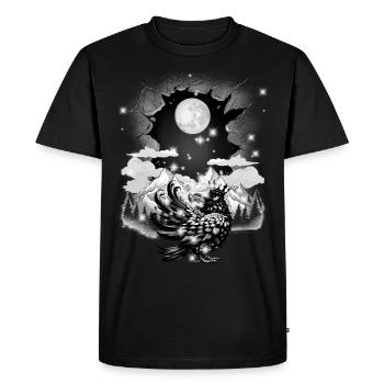 mystique conte de fées conte de fées personnage corbeau corbeau corbeau - T-shirt Premium bio Homme - noir - Devant - Nico (187cm)