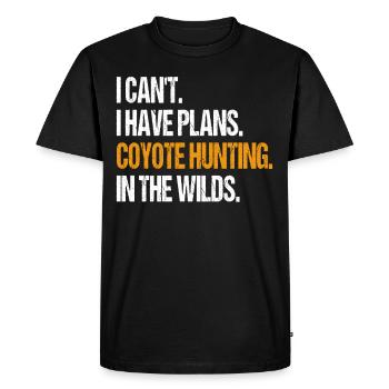 Coyote Hunter Yote - Men's Premium Organic T-Shirt - black - Front - Nico (187cm)