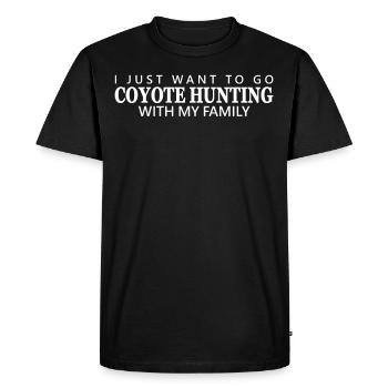 Coyote Hunter Yote - Men's Premium Organic T-Shirt - black - Front - Nico (187cm)