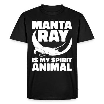 Manta Ray Lover Sea Creature Devil Ray - Men's Premium Organic T-Shirt - black - Front - Nico (187cm)
