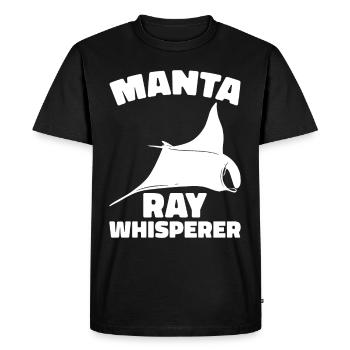 Manta Ray Lover Sea Creature Devil Ray - Men's Premium Organic T-Shirt - black - Front - Nico (187cm)