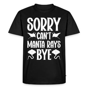 Manta Ray Lover Sea Creature Devil Ray - Men's Premium Organic T-Shirt - black - Front - Nico (187cm)