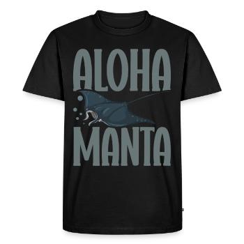 Manta Ray Lover Sea Creature Devil Ray - Men's Premium Organic T-Shirt - black - Front - Nico (187cm)