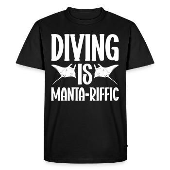 Manta Ray Lover Sea Creature Devil Ray - Men's Premium Organic T-Shirt - black - Front - Nico (187cm)