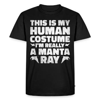 Manta Ray Lover Sea Creature Devil Ray - Men's Premium Organic T-Shirt - black - Front - Nico (187cm)