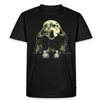 Monstre du Loch Ness Nessie Plésiosaure Hurlant - T-shirt Premium bio Homme - noir - Devant - Nico (187cm)