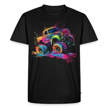 Boue Bogging Boue Course de boue 4 roues Monster Tru - T-shirt Premium bio Homme - noir - Devant - Nico (187cm)
