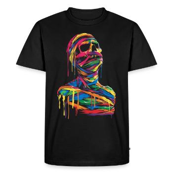 Mummy Halloween Pop Art - Men's Premium Organic T-Shirt - black - Front - Nico (187cm)