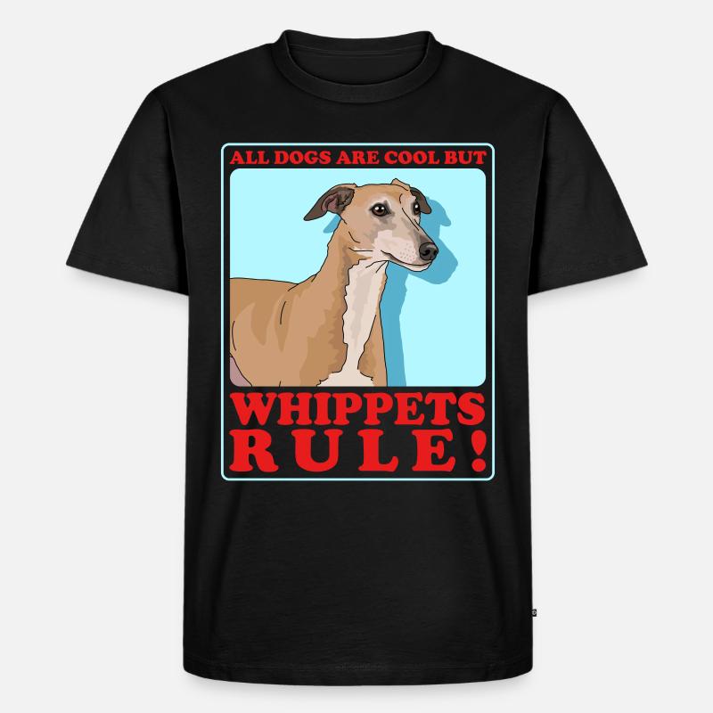 Whippet Kleiner Englischer Windhund Geschenk - Männer Premium Bio T-Shirt - Schwarz