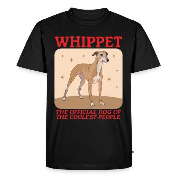 Whippet Lévrier anglais Cadeau - T-shirt Premium bio Homme - noir - Devant - Nico (187cm)