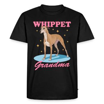 Whippet Granny English Greyhound Gift - Men's Premium Organic T-Shirt - black - Front - Nico (187cm)