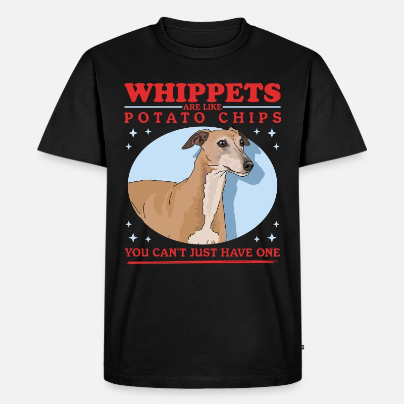 Whippet Englischer Windhund Geschenke - Männer Premium Bio T-Shirt - Schwarz