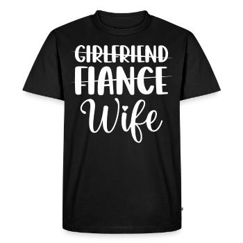 Douche nuptiale Fête de fiançailles Petite amie Fiancé Conjoint - T-shirt Premium bio Homme - noir - Devant - Nico (187cm)