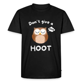 Funny Owl Sleep Pun Humor - Men's Premium Organic T-Shirt - black - Front - Nico (187cm)