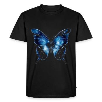 Blue butterfly - Men's Premium Organic T-Shirt - black - Front - Nico (187cm)