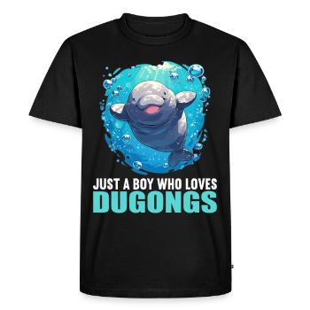 Manatee Dugongs Dugong - Men's Premium Organic T-Shirt - black - Front - Nico (187cm)