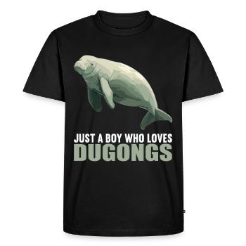 Manatee Dugongs Dugong - Men's Premium Organic T-Shirt - black - Front - Nico (187cm)