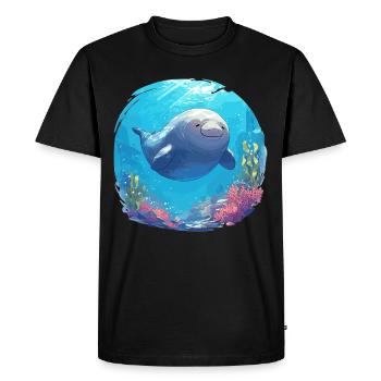 Manatee Dugongs Dugong - Men's Premium Organic T-Shirt - black - Front - Nico (187cm)
