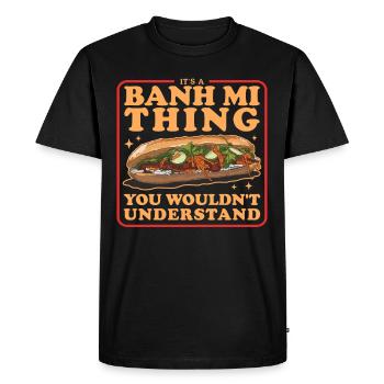 Banh Mi Bánh Mì Sandwiches Cadeaux - T-shirt Premium bio Homme - noir - Devant - Nico (187cm)