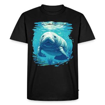 Morse Walrosse Walross - T-shirt Premium bio Homme - noir - Devant - Nico (187cm)