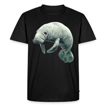 Seekuh Manatees Manatee - Men's Premium Organic T-Shirt - black - Front - Nico (187cm)