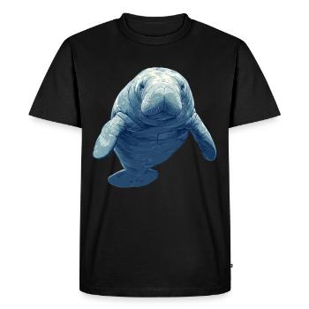Lamantins Seekuh Lamantin - T-shirt Premium bio Homme - noir - Devant - Nico (187cm)