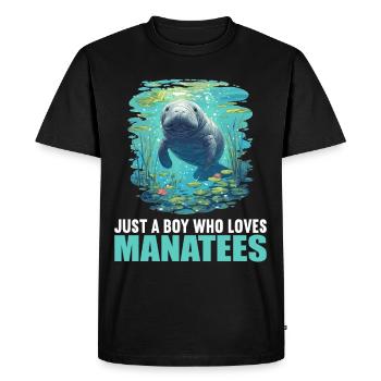 Lamantins Seekuh Lamantin - T-shirt Premium bio Homme - noir - Devant - Nico (187cm)