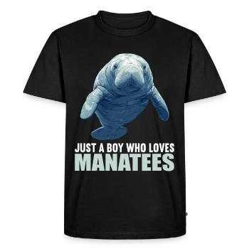 Lamantins Seekuh Lamantin - T-shirt Premium bio Homme - noir - Devant - Nico (187cm)