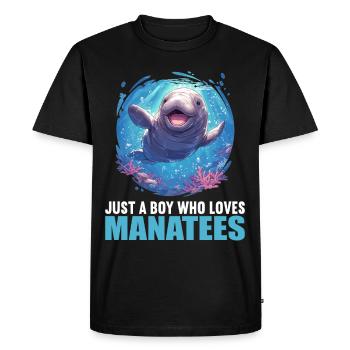 Lamantins Seekuh Lamantin - T-shirt Premium bio Homme - noir - Devant - Nico (187cm)