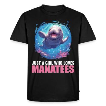 Lamantins Seekuh Lamantin - T-shirt Premium bio Homme - noir - Devant - Nico (187cm)