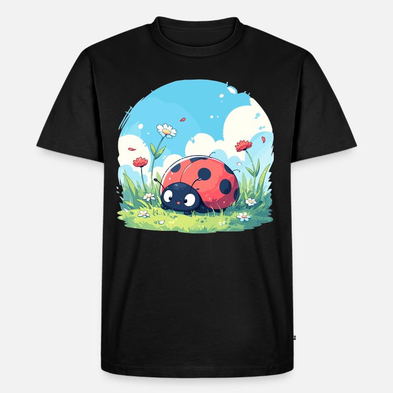 Ladybug Marienkäfer - Männer Premium Bio T-Shirt - Schwarz