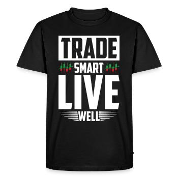 Trading Forex Trader Marché financier - T-shirt Premium bio Homme - noir - Devant - Nico (187cm)