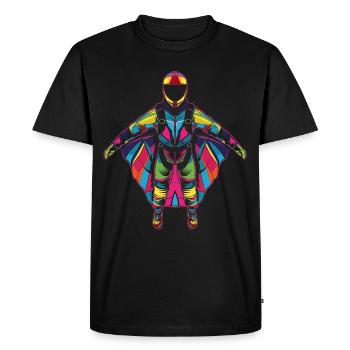 Wingsuit Flying Wingsuit Aviator Parachute Jumping - Men's Premium Organic T-Shirt - black - Front - Nico (187cm)