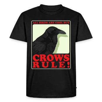 Corbeaux Corbeaux Oiseaux Cadeau - T-shirt Premium bio Homme - noir - Devant - Nico (187cm)