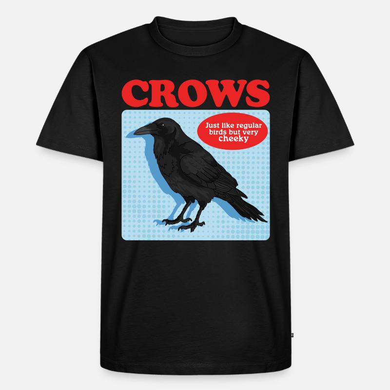 Krähen schwarze Raben Geschenk - Männer Premium Bio T-Shirt - Schwarz