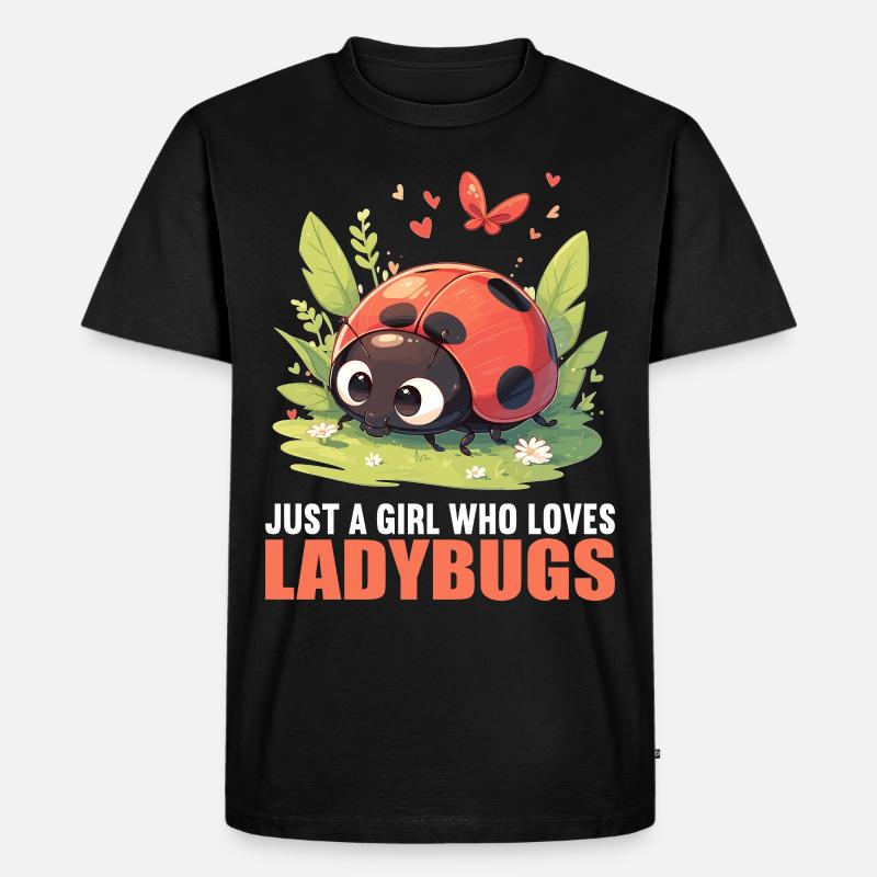 Ladybug Marienkäfer - Männer Premium Bio T-Shirt - Schwarz