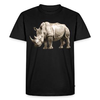 Rhino Rhinos Rhino - Men's Premium Organic T-Shirt - black - Front - Nico (187cm)