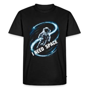 I need space spaceman astronaut - Men's Premium Organic T-Shirt - black - Front - Nico (187cm)