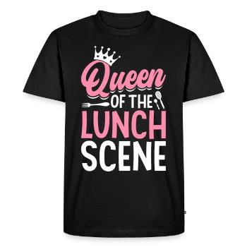 Cafeteria Worker Queen Queen of Lunch - Men's Premium Organic T-Shirt - black - Front - Nico (187cm)