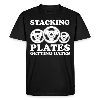Entraîneur de fitness Haltérophilie GYM Musculation - T-shirt Premium bio Homme - noir - Devant - Nico (187cm)