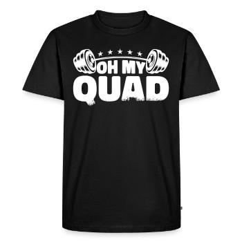 Entraîneur de fitness Haltérophilie GYM Musculation - T-shirt Premium bio Homme - noir - Devant - Nico (187cm)