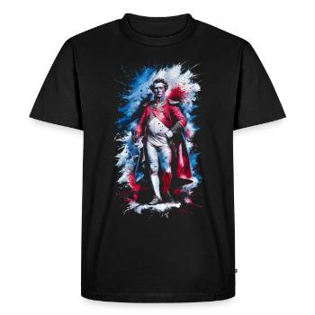 Portrait de Napoléon Bonaparte - T-shirt Premium bio Homme - noir - Devant - Nico (187cm)