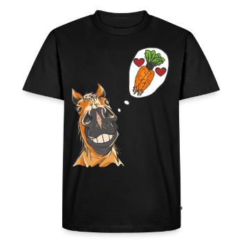 Horse Head Horse Horse Horse Horse Stallion - Men's Premium Organic T-Shirt - black - Front - Nico (187cm)