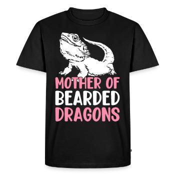 Mother of bearded dragons, lizard lover, mom - Men's Premium Organic T-Shirt - black - Front - Nico (187cm)