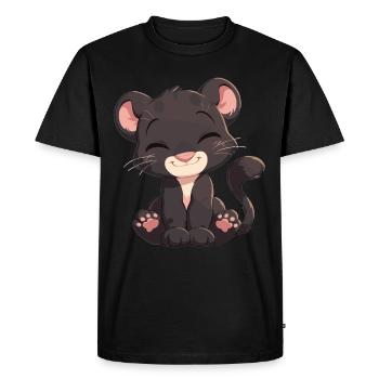 Panthères Panthère - T-shirt Premium bio Homme - noir - Devant - Nico (187cm)