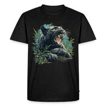Panthères Panthère - T-shirt Premium bio Homme - noir - Devant - Nico (187cm)