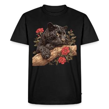 Panthères Panthère - T-shirt Premium bio Homme - noir - Devant - Nico (187cm)