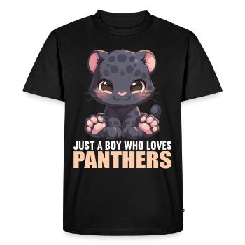 Panthers Panther - Men's Premium Organic T-Shirt - black - Front - Nico (187cm)
