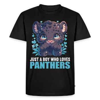 Panthères Panthère - T-shirt Premium bio Homme - noir - Devant - Nico (187cm)